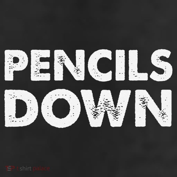 Pencils down 11oz C Handle Ceramic Mug