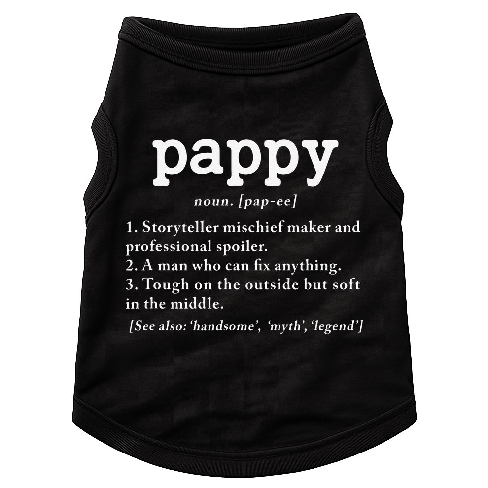 Pappy Definition Papa Grandpa Fathers Day Present Doggie Tank