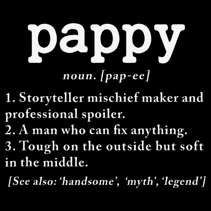 Pappy Definition Papa Grandpa Fathers Day Present Backpack