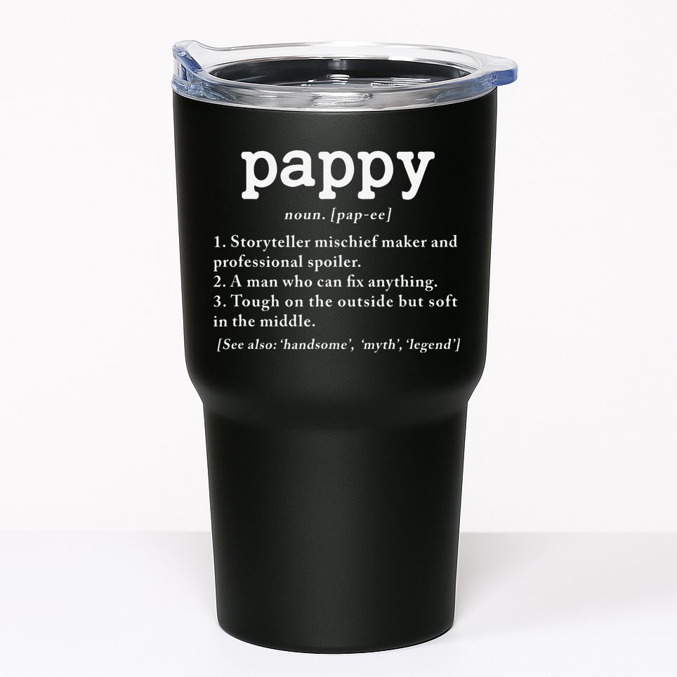 Pappy Definition Papa Grandpa Fathers Day Present Tumbler