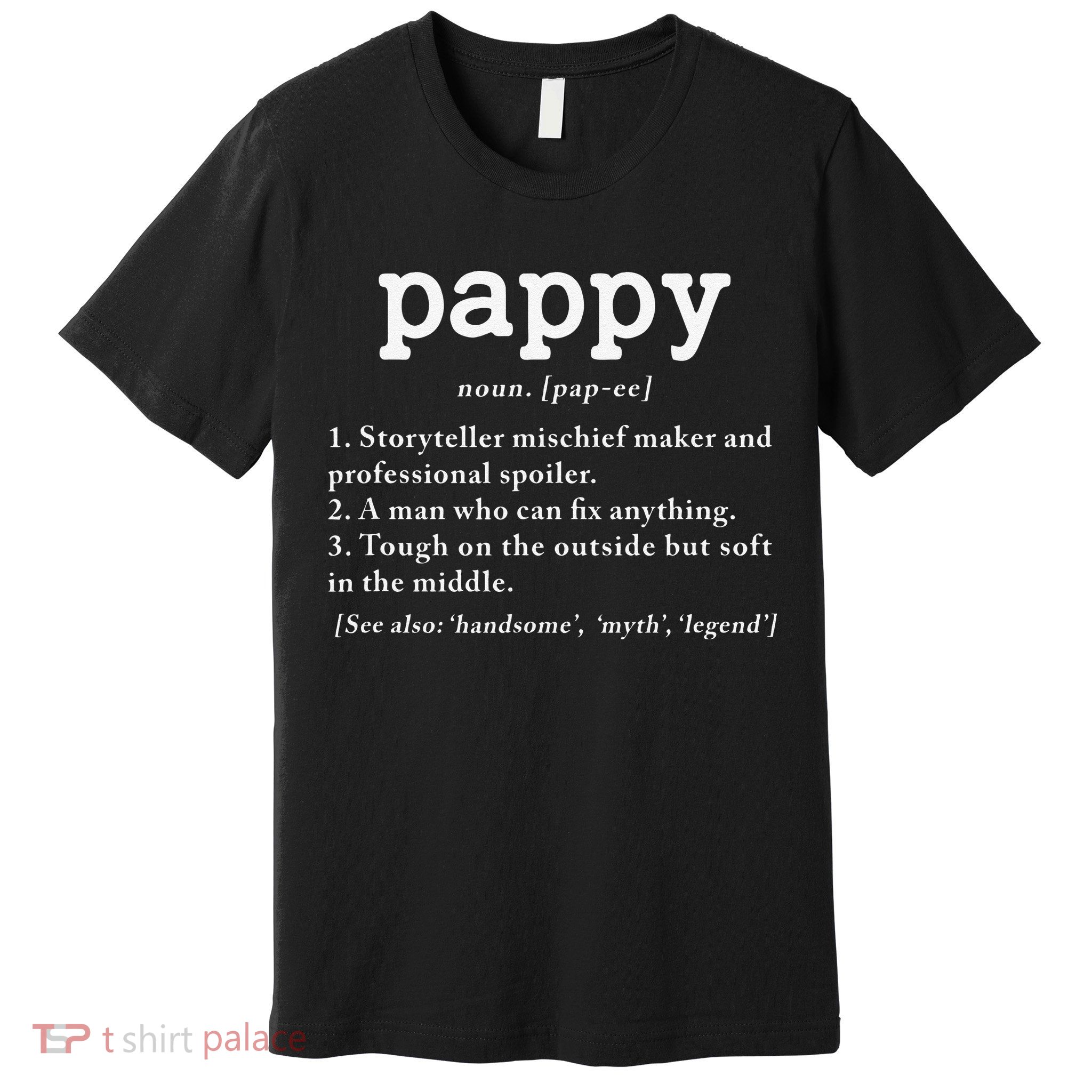 Pappy Definition Papa Grandpa Fathers Day Present Premium T-Shirt