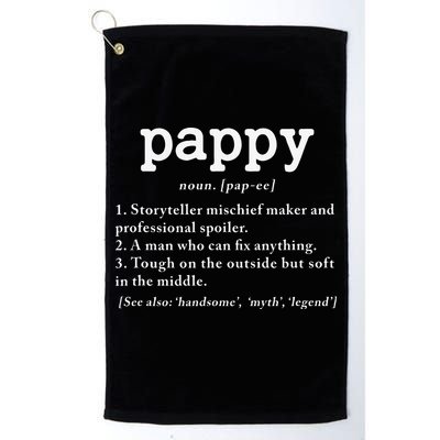 Pappy Definition Papa Grandpa Fathers Day Present Golf Towel