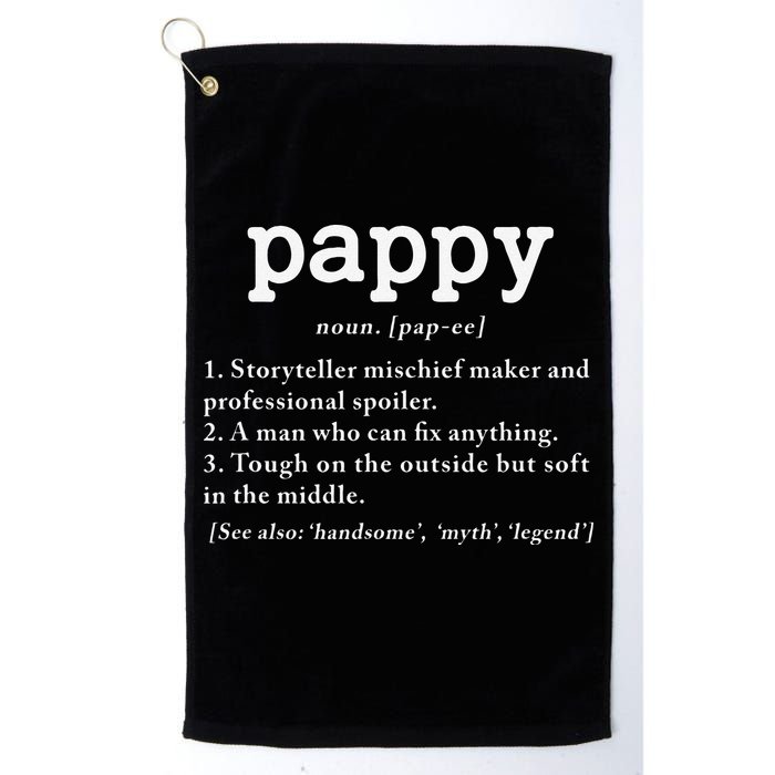 Pappy Definition Papa Grandpa Fathers Day Present Golf Towel