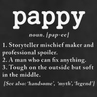 Pappy Definition Papa Grandpa Fathers Day Present Golf Towel