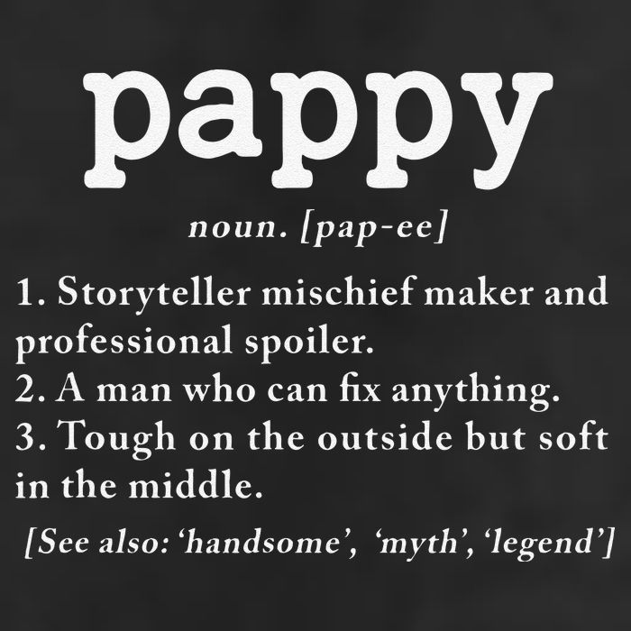 Pappy Definition Papa Grandpa Fathers Day Present Golf Towel