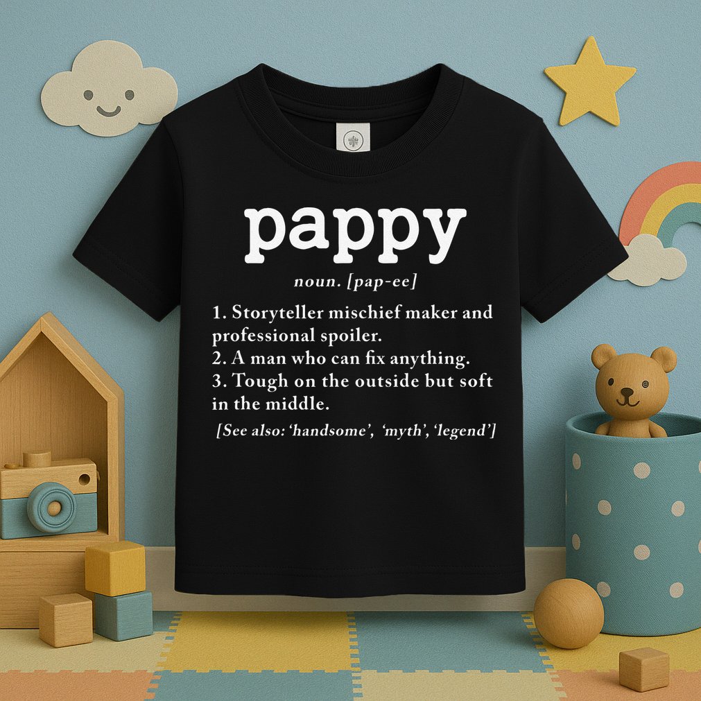 Pappy Definition Papa Grandpa Fathers Day Present Toddler T-Shirt