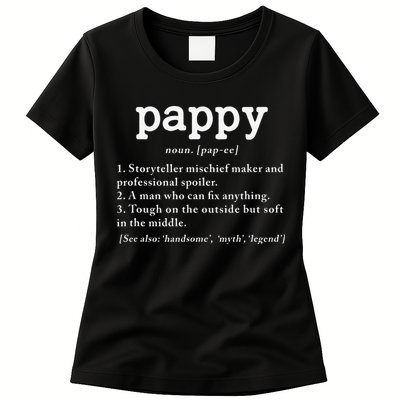 Pappy Definition Papa Grandpa Fathers Day Present Womens T-Shirt