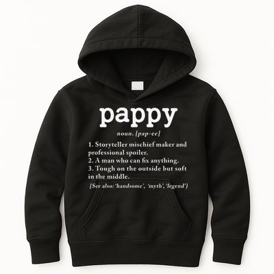 Pappy Definition Papa Grandpa Fathers Day Present Kids Hoodie