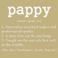 Pappy Definition Papa Grandpa Fathers Day Present Long Sleeve Shirt