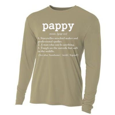 Pappy Definition Papa Grandpa Fathers Day Present Cooling Performance Long Sleeve Crew