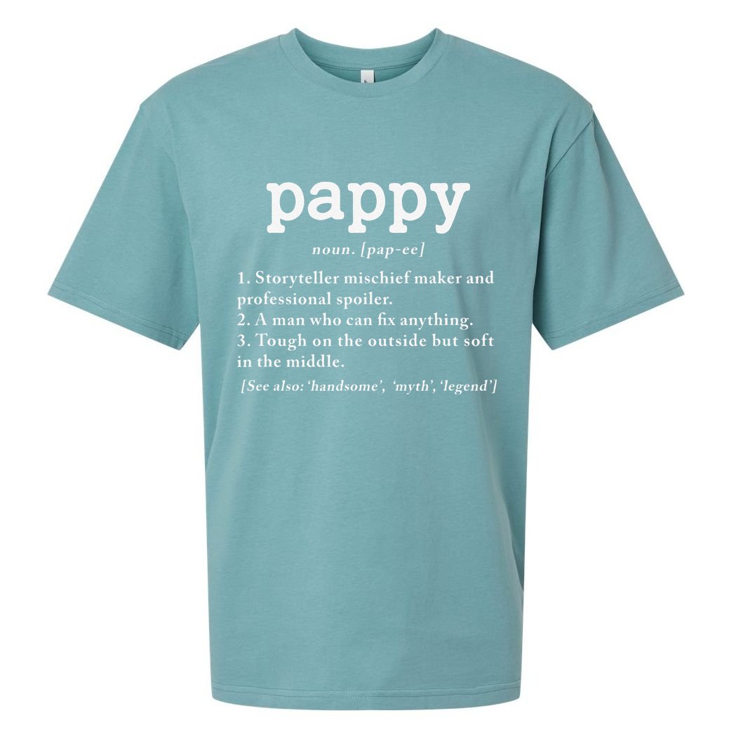 Pappy Definition Papa Grandpa Fathers Day Present Sueded Cloud Jersey T-Shirt