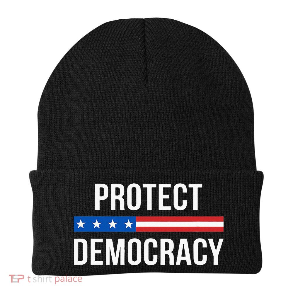 Protect Democracy Knit Cap Winter Beanie