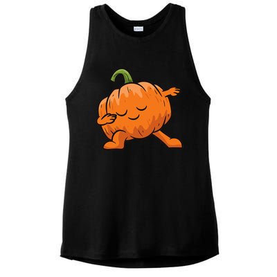 Pumpkin Dabbing Pumpkin Vegetable Pumpkins Ladies PosiCharge Tri-Blend Wicking Tank