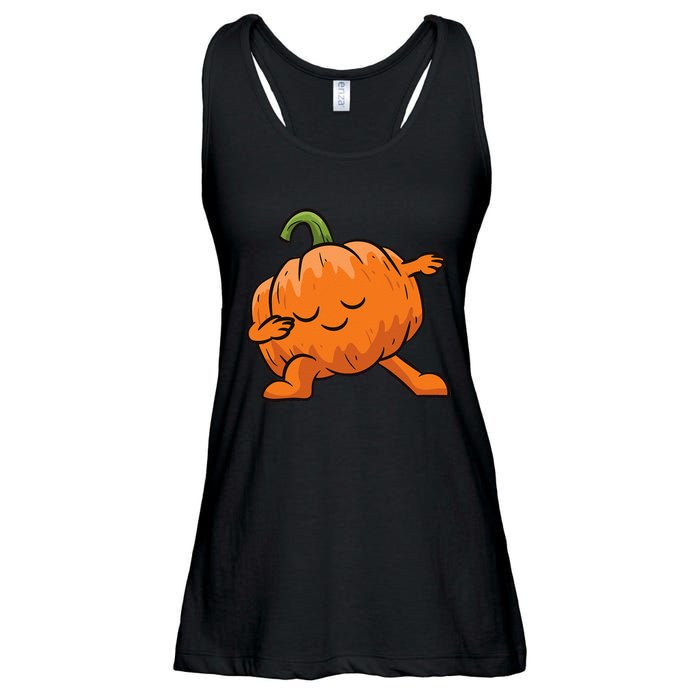 Pumpkin Dabbing Pumpkin Vegetable Pumpkins Ladies Essential Flowy Tank