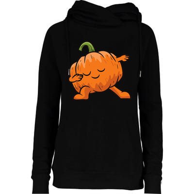 Pumpkin Dabbing Pumpkin Vegetable Pumpkins Womens Funnel Neck Pullover Hood