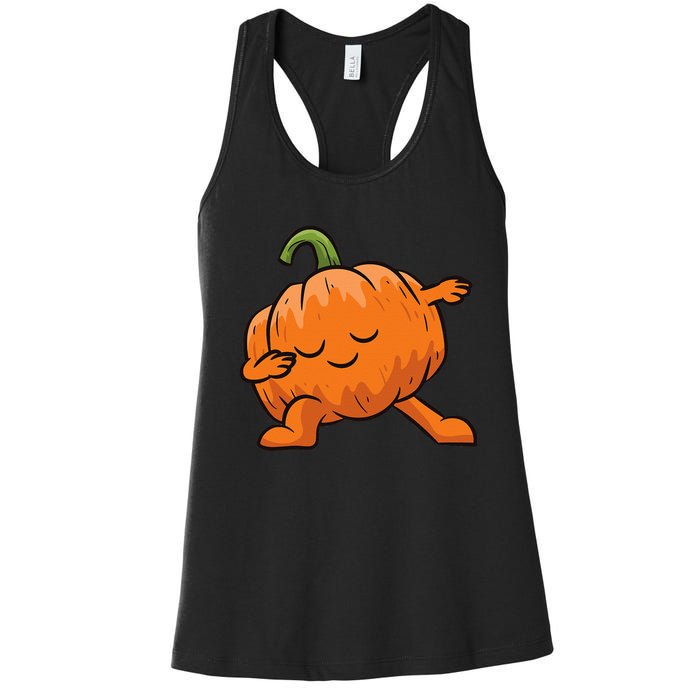 Pumpkin Dabbing Pumpkin Vegetable Pumpkins Women's Racerback Tank