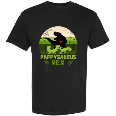 Pappy Dinosaur Pappysaurus 3 Three Xmas Christmas Garment-Dyed Heavyweight T-Shirt