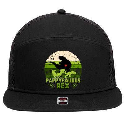 Pappy Dinosaur Pappysaurus 3 Three Xmas Christmas 7 Panel Mesh Trucker Snapback Hat