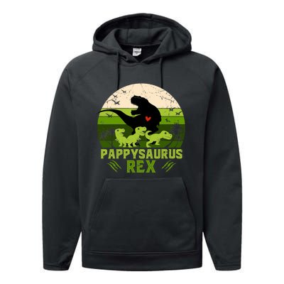 Pappy Dinosaur Pappysaurus 3 Three Xmas Christmas Performance Fleece Hoodie