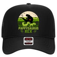 Pappy Dinosaur Pappysaurus 3 Three Xmas Christmas High Crown Mesh Back Trucker Hat