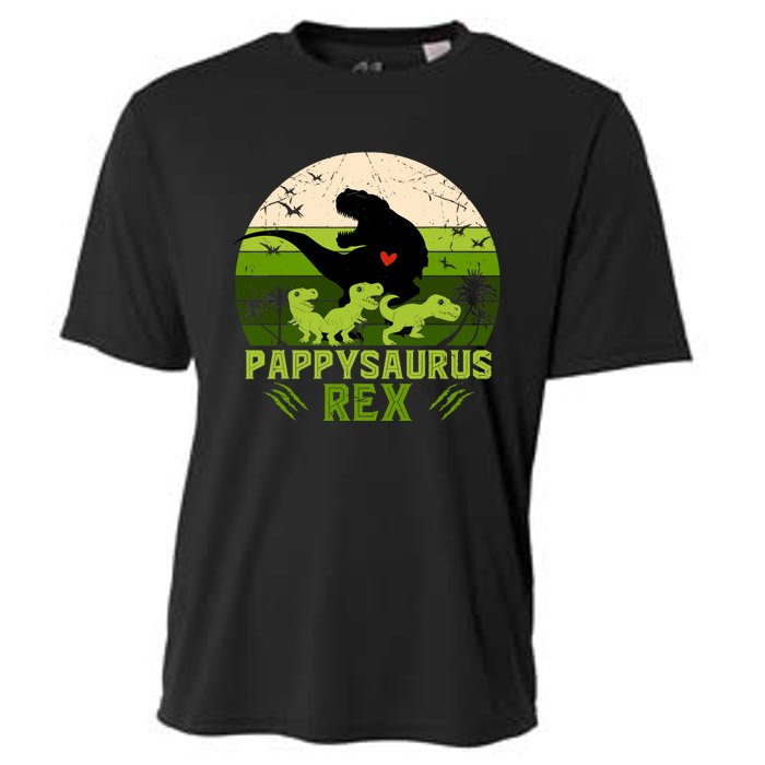 Pappy Dinosaur Pappysaurus 3 Three Xmas Christmas Cooling Performance Crew T-Shirt