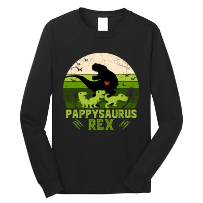 Pappy Dinosaur Pappysaurus 3 Three Xmas Christmas Long Sleeve Shirt