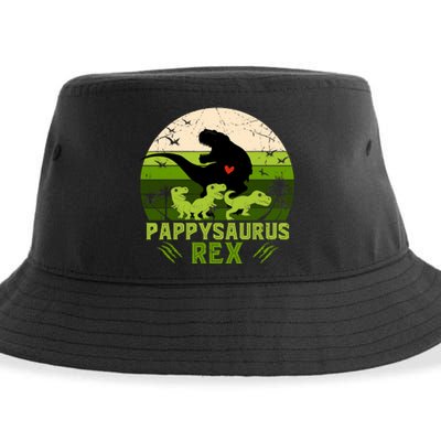 Pappy Dinosaur Pappysaurus 3 Three Xmas Christmas Sustainable Bucket Hat