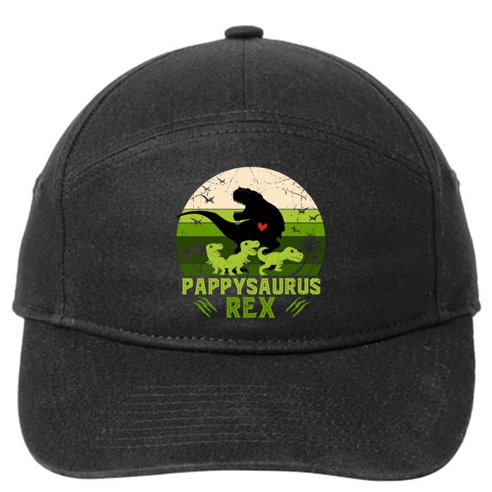 Pappy Dinosaur Pappysaurus 3 Three Xmas Christmas 7-Panel Snapback Hat