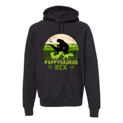 Pappy Dinosaur Pappysaurus 3 Three Xmas Christmas Premium Hoodie