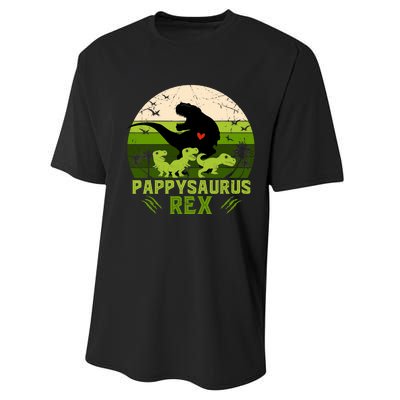 Pappy Dinosaur Pappysaurus 3 Three Xmas Christmas Performance Sprint T-Shirt