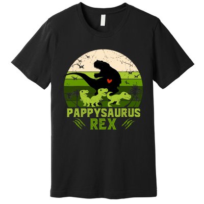 Pappy Dinosaur Pappysaurus 3 Three Xmas Christmas Premium T-Shirt