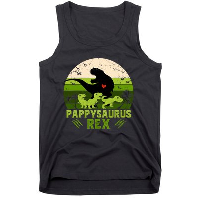 Pappy Dinosaur Pappysaurus 3 Three Xmas Christmas Tank Top