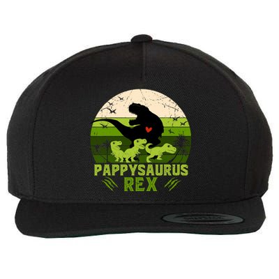 Pappy Dinosaur Pappysaurus 3 Three Xmas Christmas Wool Snapback Cap