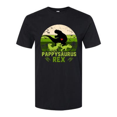 Pappy Dinosaur Pappysaurus 3 Three Xmas Christmas Softstyle® CVC T-Shirt