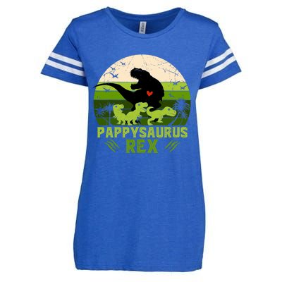 Pappy Dinosaur Pappysaurus 3 Three Xmas Christmas Enza Ladies Jersey Football T-Shirt