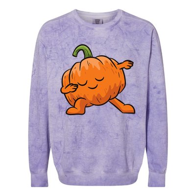 Pumpkin Dabbing Pumpkin Vegetable Pumpkins Colorblast Crewneck Sweatshirt