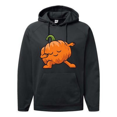 Pumpkin Dabbing Pumpkin Vegetable Pumpkins Performance Fleece Hoodie