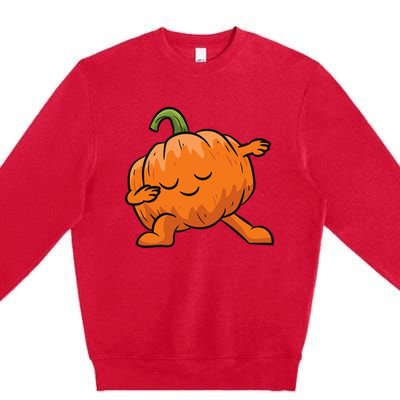 Pumpkin Dabbing Pumpkin Vegetable Pumpkins Premium Crewneck Sweatshirt