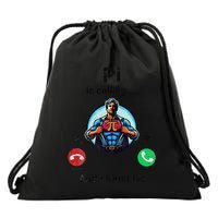 Pi Day Pi Is Calling And I Must Go .Png Drawstring Bag