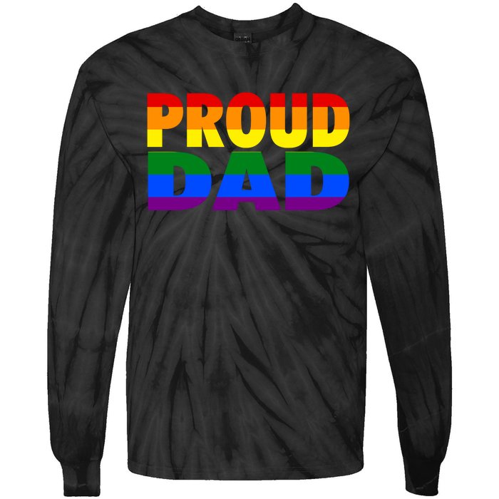 PROUD DAD Tie-Dye Long Sleeve Shirt