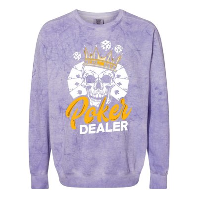 Poker Dealer Poker Player Funny Poker Premium Colorblast Crewneck Sweatshirt