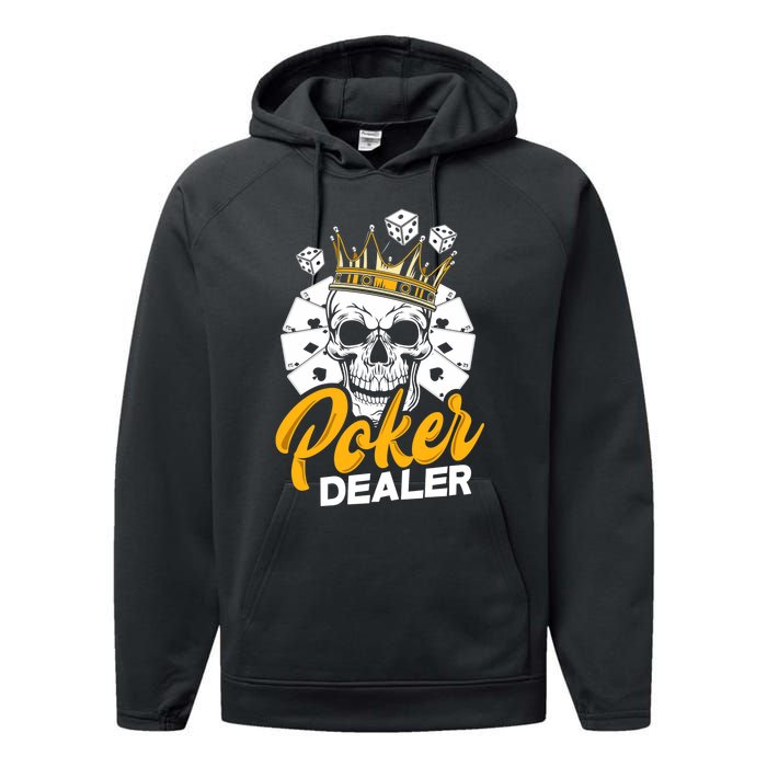 Poker Dealer Poker Player Funny Poker Premium Performance Fleece Hoodie