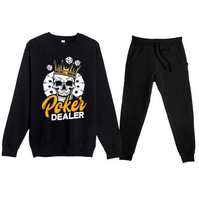 Poker Dealer Poker Player Funny Poker Premium Premium Crewneck Sweatsuit Set