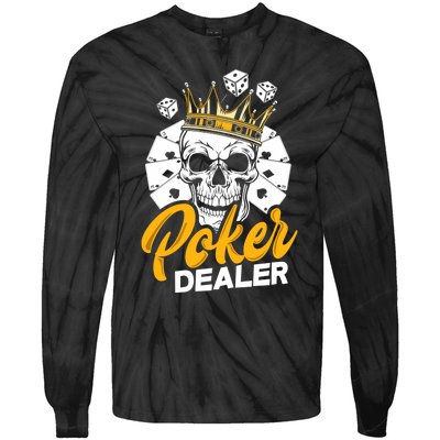 Poker Dealer Poker Player Funny Poker Premium Tie-Dye Long Sleeve Shirt