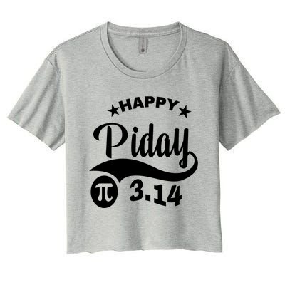 Pi Day Pirate Pi Symbol Graphic Art Math Lover Math Teacher Great Gift Women's Crop Top Tee