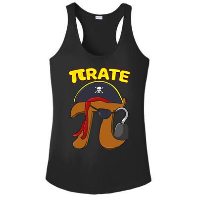 Pi Day Pirate Pi Symbol Graphic Art Math Lover Gift Ladies PosiCharge Competitor Racerback Tank