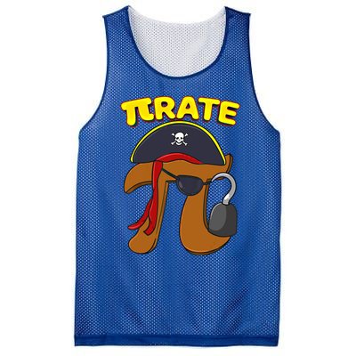 Pi Day Pirate Pi Symbol Graphic Art Math Lover Gift Mesh Reversible Basketball Jersey Tank