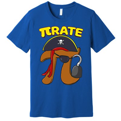 Pi Day Pirate Pi Symbol Graphic Art Math Lover Gift Premium T-Shirt