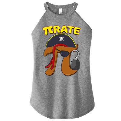 Pi Day Pirate Pi Symbol Graphic Art Math Lover Gift Women's Perfect Tri Rocker Tank