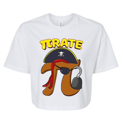 Pi Day Pirate Pi Symbol Graphic Art Math Lover Gift Bella+Canvas Jersey Crop Tee